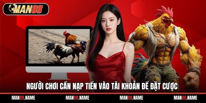Người chơi cần nạp tiền vào tài khoản để đặt cược