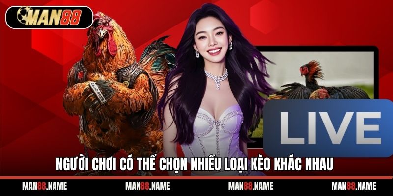 Người chơi có thể chọn nhiều loại kèo khác nhau